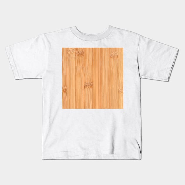 Cool light brown bamboo wood print Kids T-Shirt by PLdesign